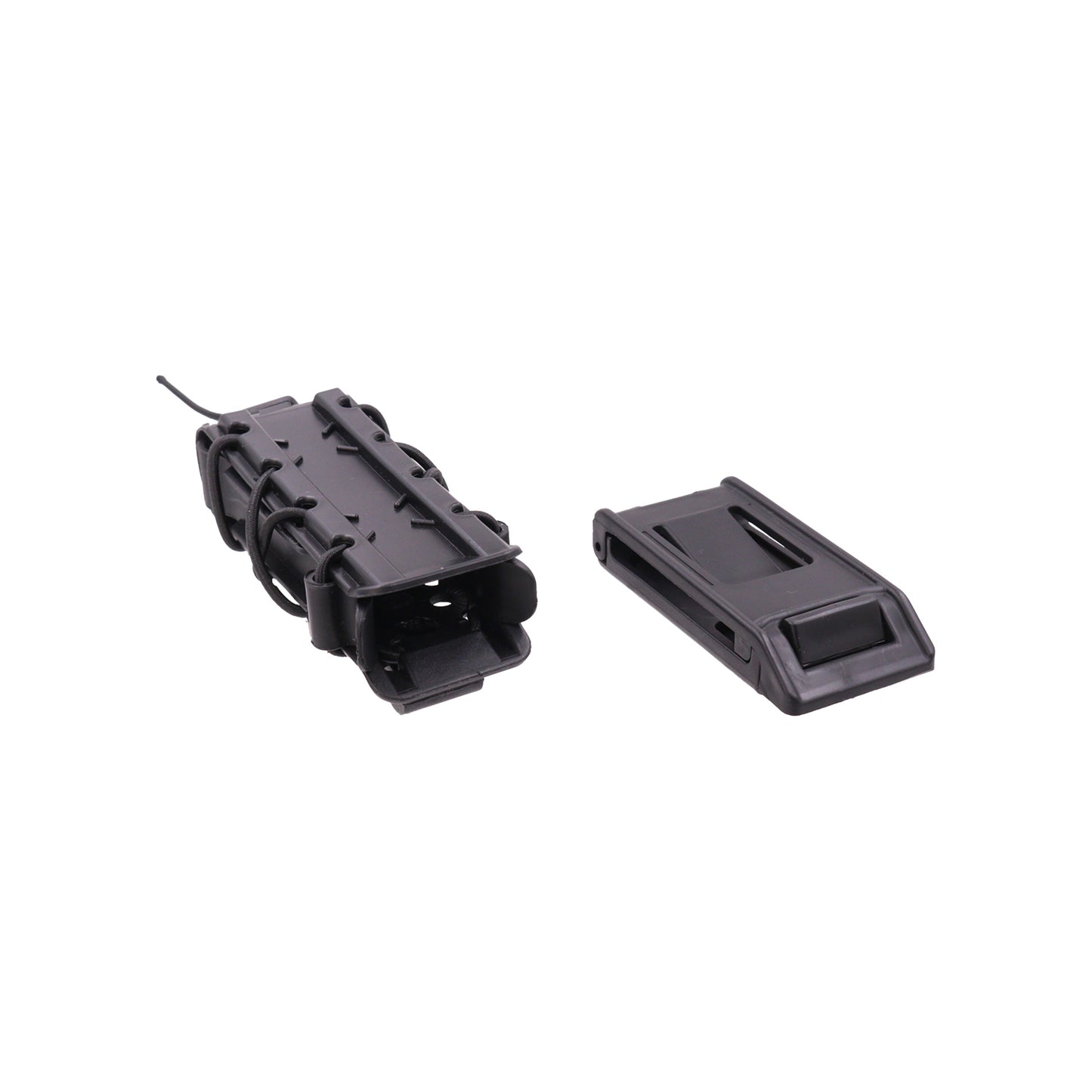 Universal pistol magazine pouch (Molle + Belt / Bungee straps) - Black|BO-MPP0100-BK