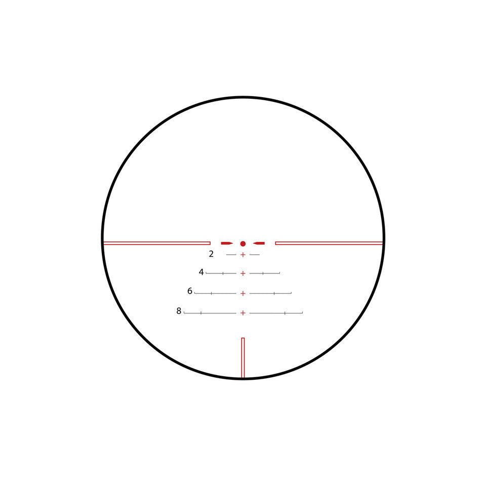 ALPHA 6 1-6X24 30MM RIFLESCOPE WITH CQ1 MOA RETICLE