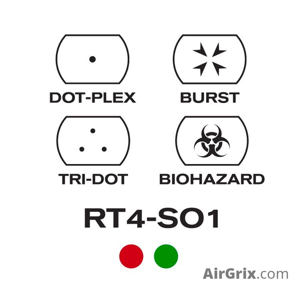 RT4-SO1 1x34mm Dual Illumination Sight | 4 Reticles
