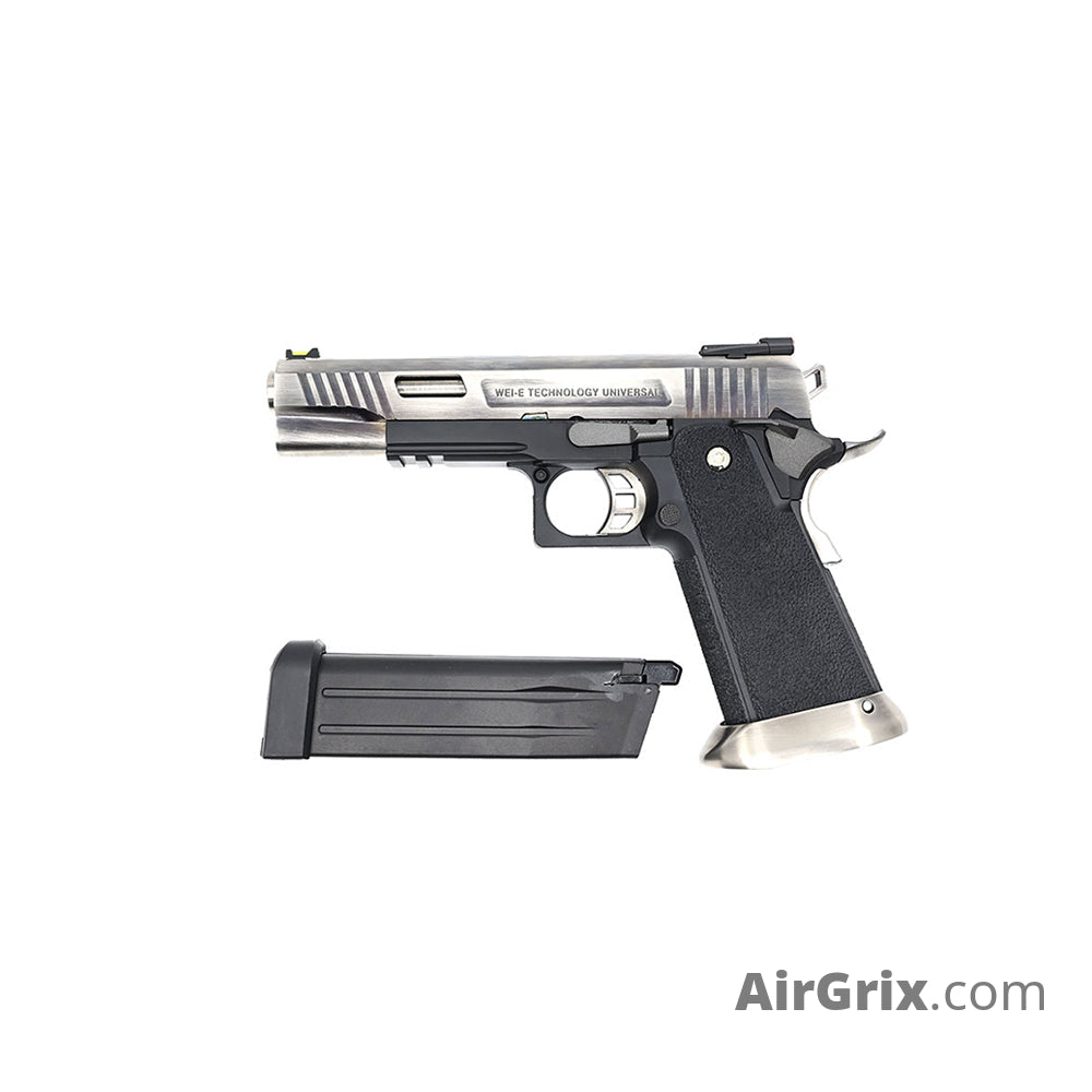 WE-Tech Hi-Capa 5.1 T-REX Silver Gas Blowback Airsoft Pistol