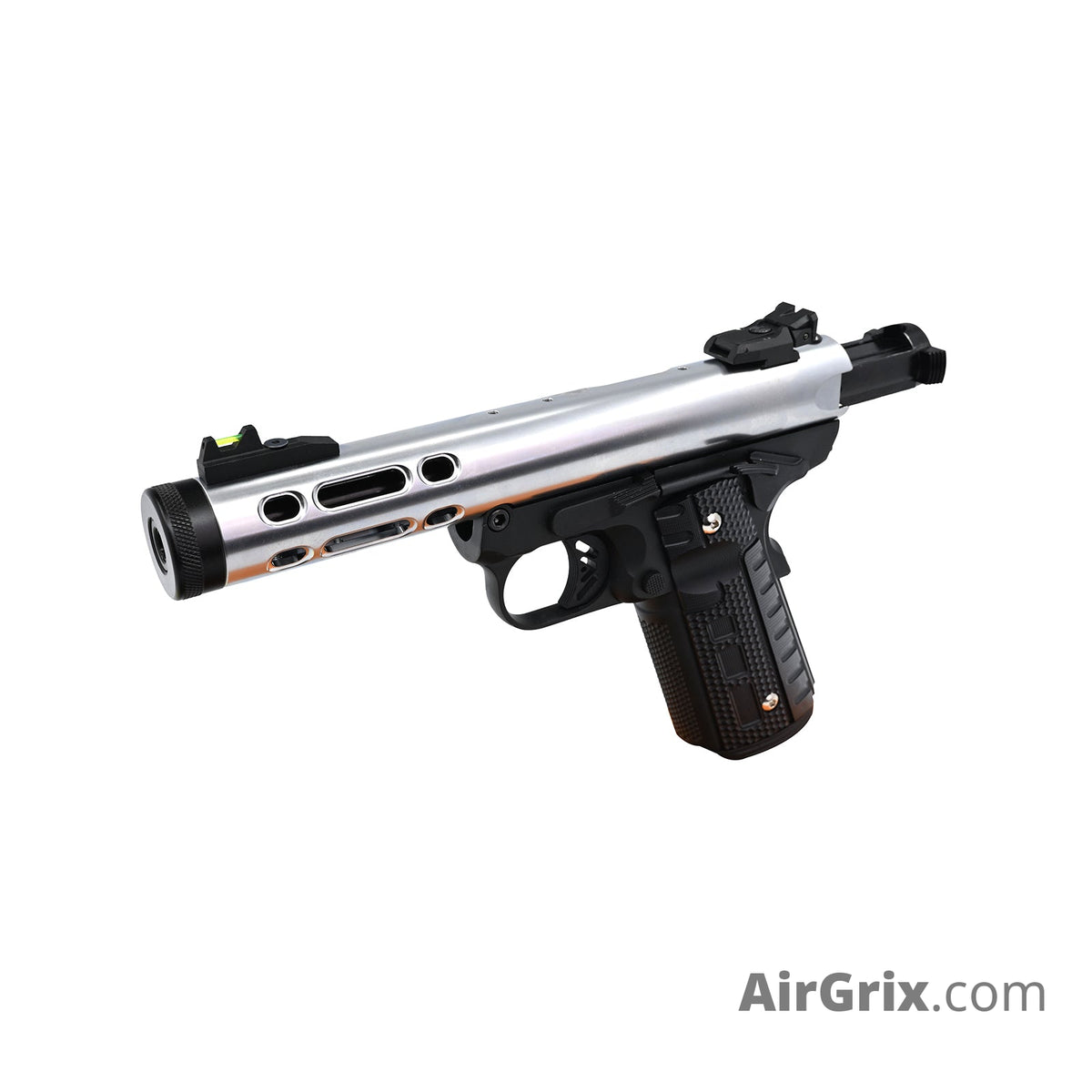 WE Galaxy 1911 Type A GBB Pistol – Silver Slide / Black Frame