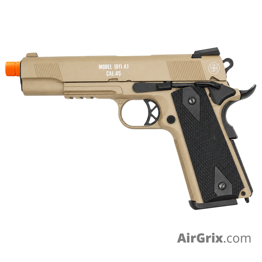 WE MEU Tan Gas Blowback Pistol with Markings