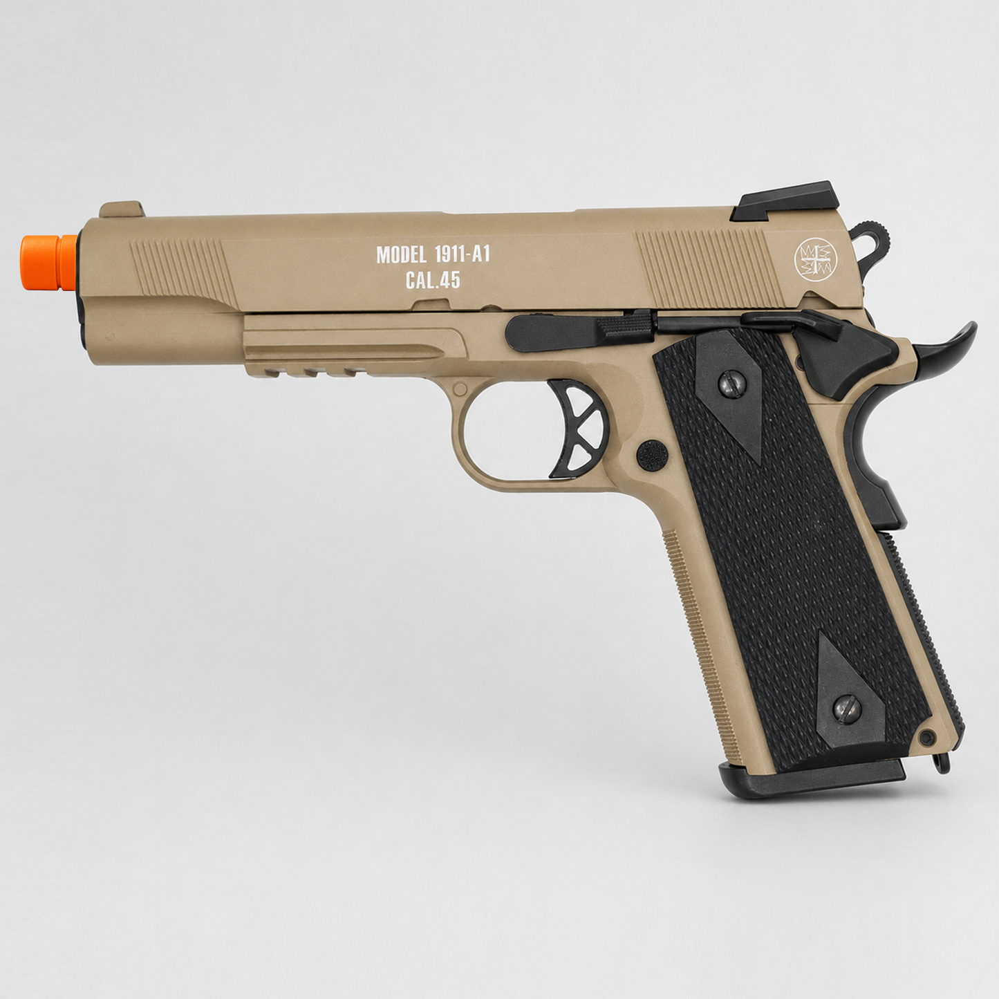 WE MEU Tan Gas Blowback Pistol with Markings | WE USA
