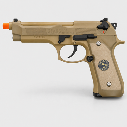 WE M9 Biohazard 20th Anniversary Tan GBB Pistol
