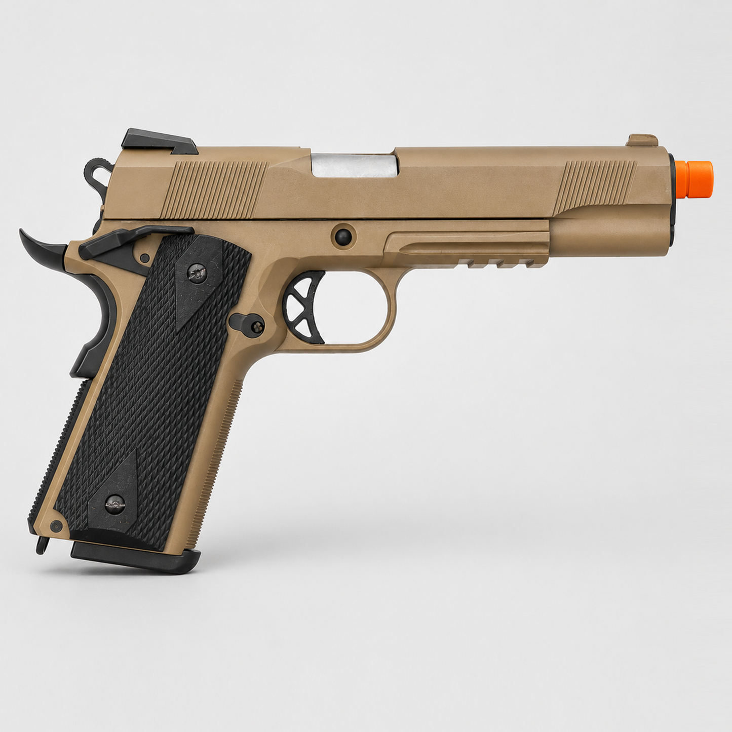 WE MEU Tan Gas Blowback Pistol with Markings | WE USA