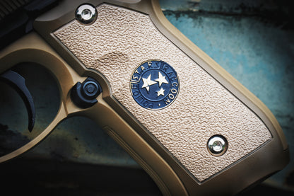 WE M9 Biohazard 20th Anniversary Tan GBB Pistol