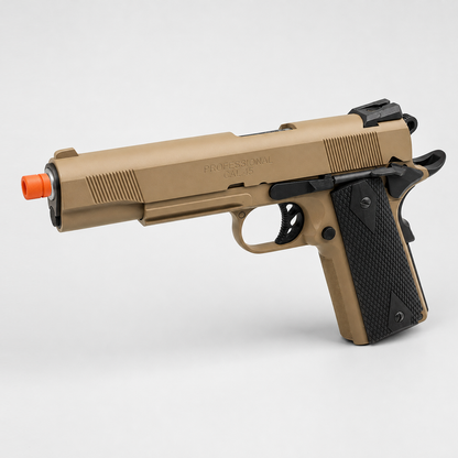 WE MEU Tan Gas Blowback Pistol with Markings | WE USA