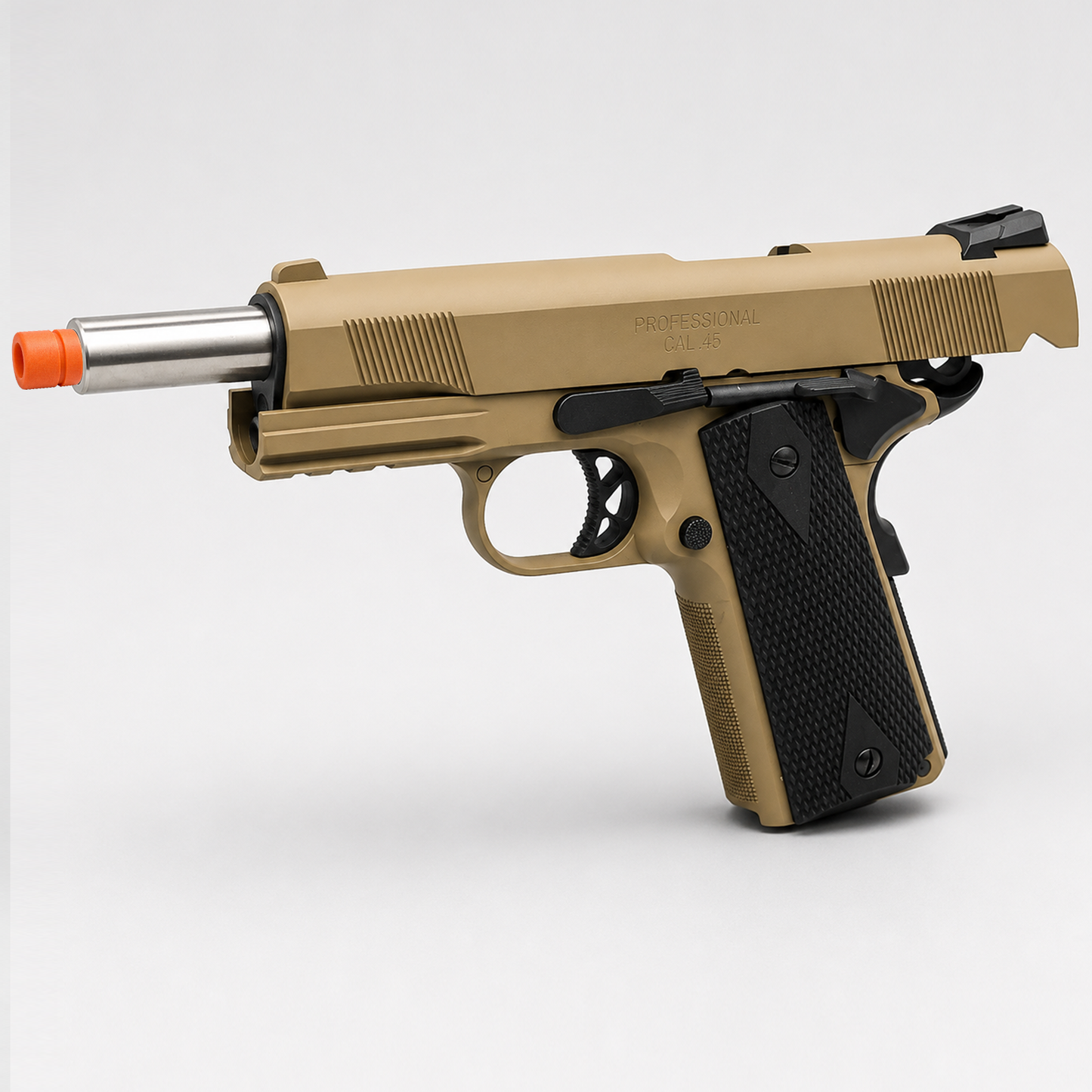 WE MEU Tan Gas Blowback Pistol with Markings | WE USA