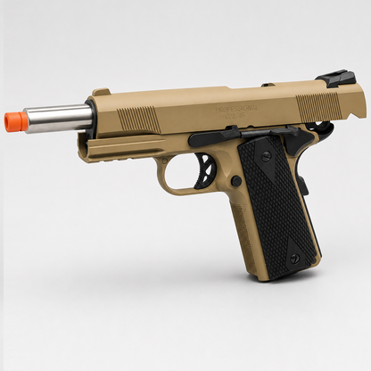 WE MEU Tan Gas Blowback Pistol with Markings | WE USA
