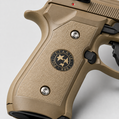 WE M9 Biohazard 20th Anniversary Tan GBB Pistol