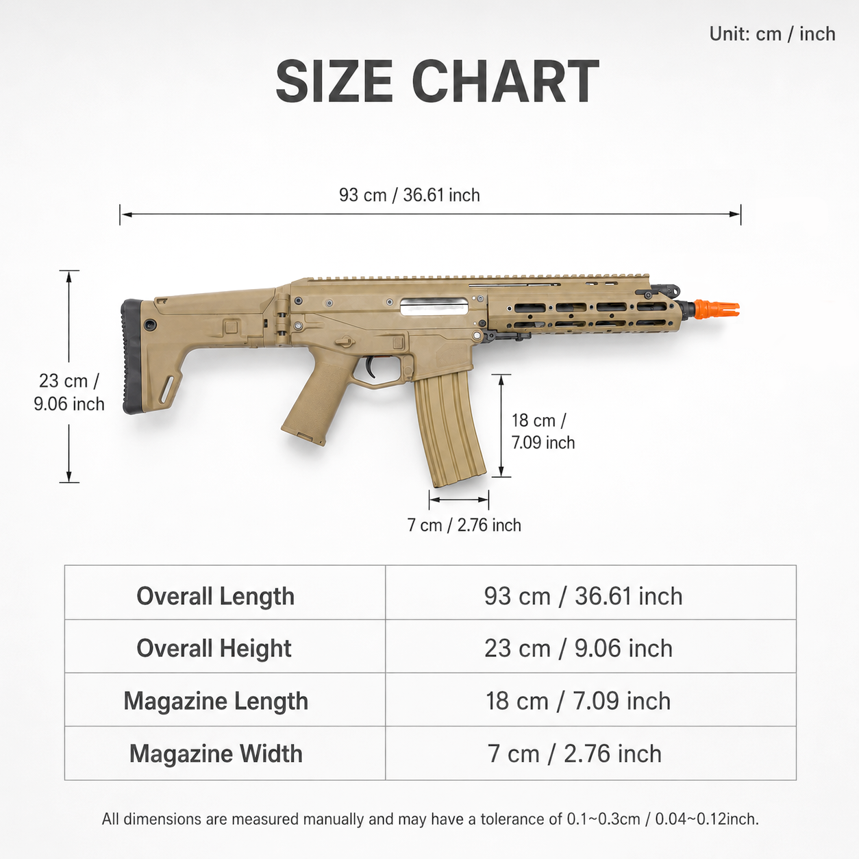 WE MSK S 3.3KG Alloy AEG Airsoft Rifle | 300rd Hi-Cap Blaster