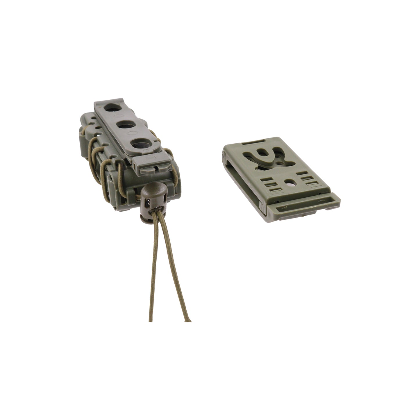 Universal pistol magazine pouch (Molle + Belt / Bungee) - Olive Green|BO-MPP0100-OG