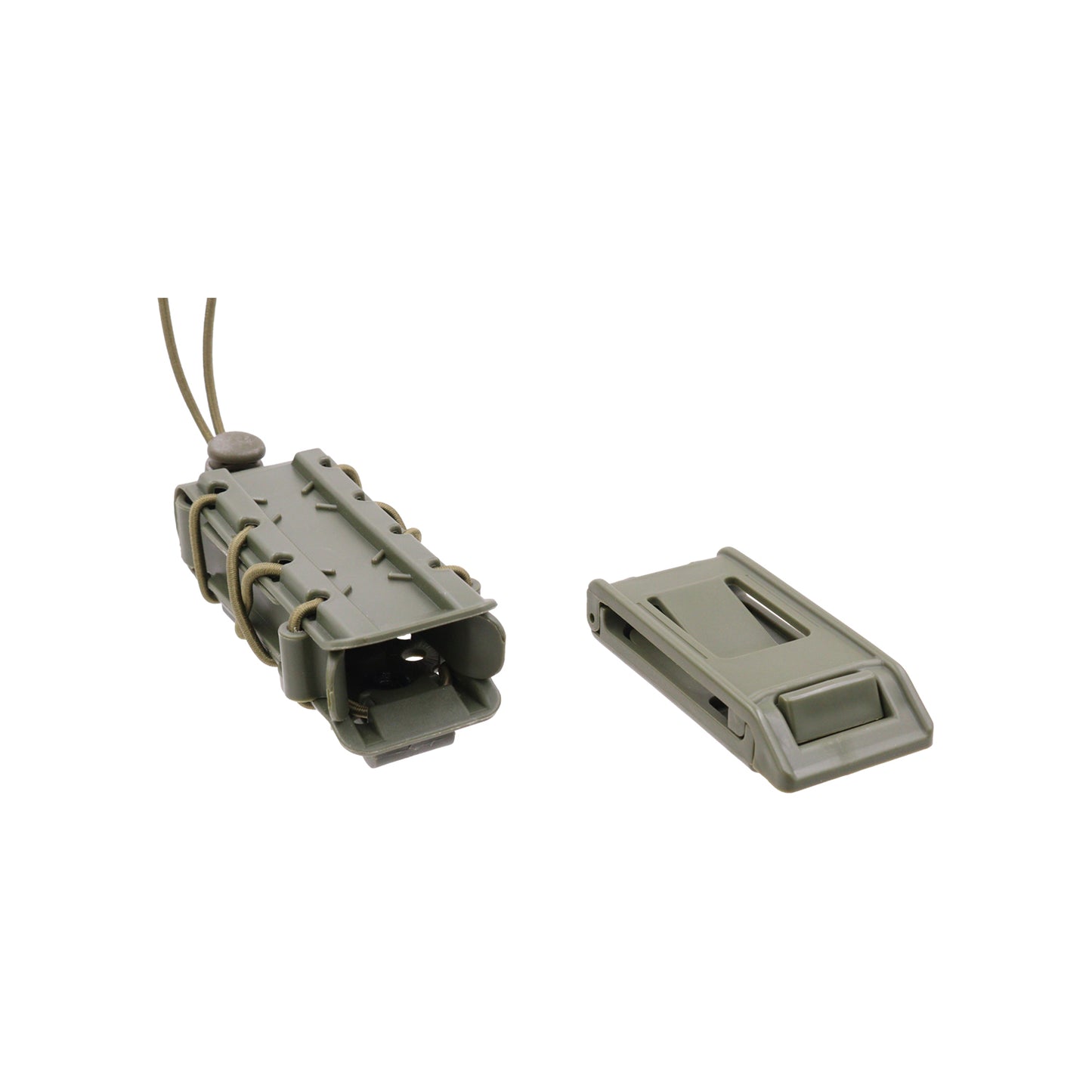 Universal pistol magazine pouch (Molle + Belt / Bungee) - Olive Green|BO-MPP0100-OG
