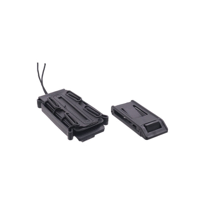 Universal pistol magazine pouch (Mod 1 / Molle + Belt straps) - Black|BO-MPP0110-BK