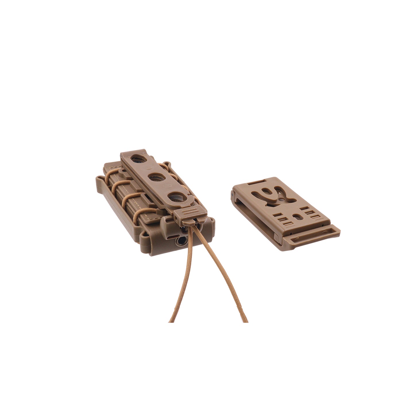 Universal pistol magazine pouch (Mod 1 / Molle + Belt straps) - Desert|BO-MPP0110-DE