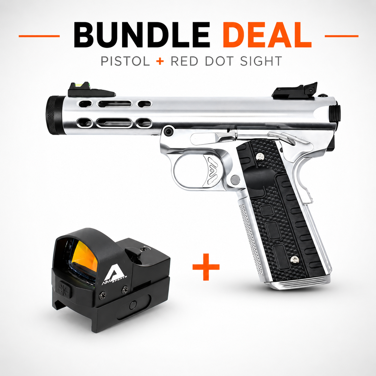 WE Galaxy 1911 Type A Silver + RT5-P1 Micro Red Dot Bundle