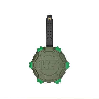 WE G17 DRUM MAG OD WE G17 Drum Magazine OD Green – High Capacity Gas Airsoft Drum Mag |DR-17-OD