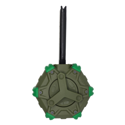 WE 1911 Drum Magazine OD – High Capacity Gas Airsoft Drum Mag (DR-1911-OD)（WE 1911 DRUM MAG OD）