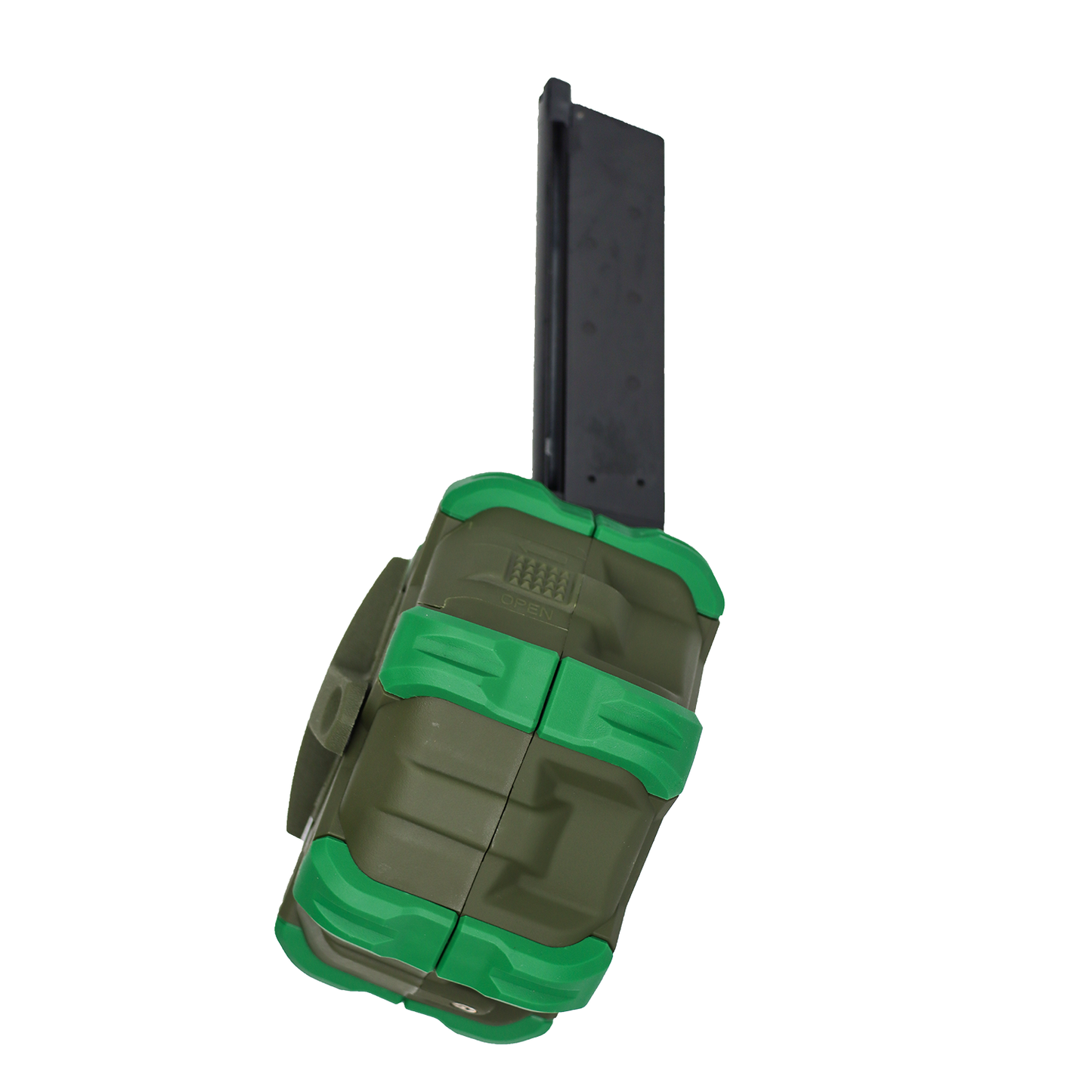 WE 1911 Drum Magazine OD – High Capacity Gas Airsoft Drum Mag (DR-1911-OD)（WE 1911 DRUM MAG OD）
