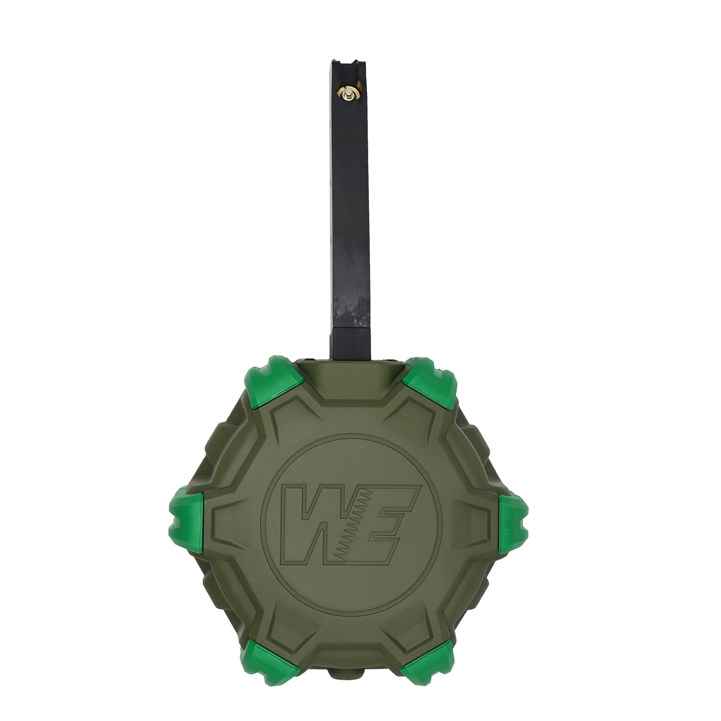 WE 1911 Drum Magazine OD – High Capacity Gas Airsoft Drum Mag (DR-1911-OD)（WE 1911 DRUM MAG OD）