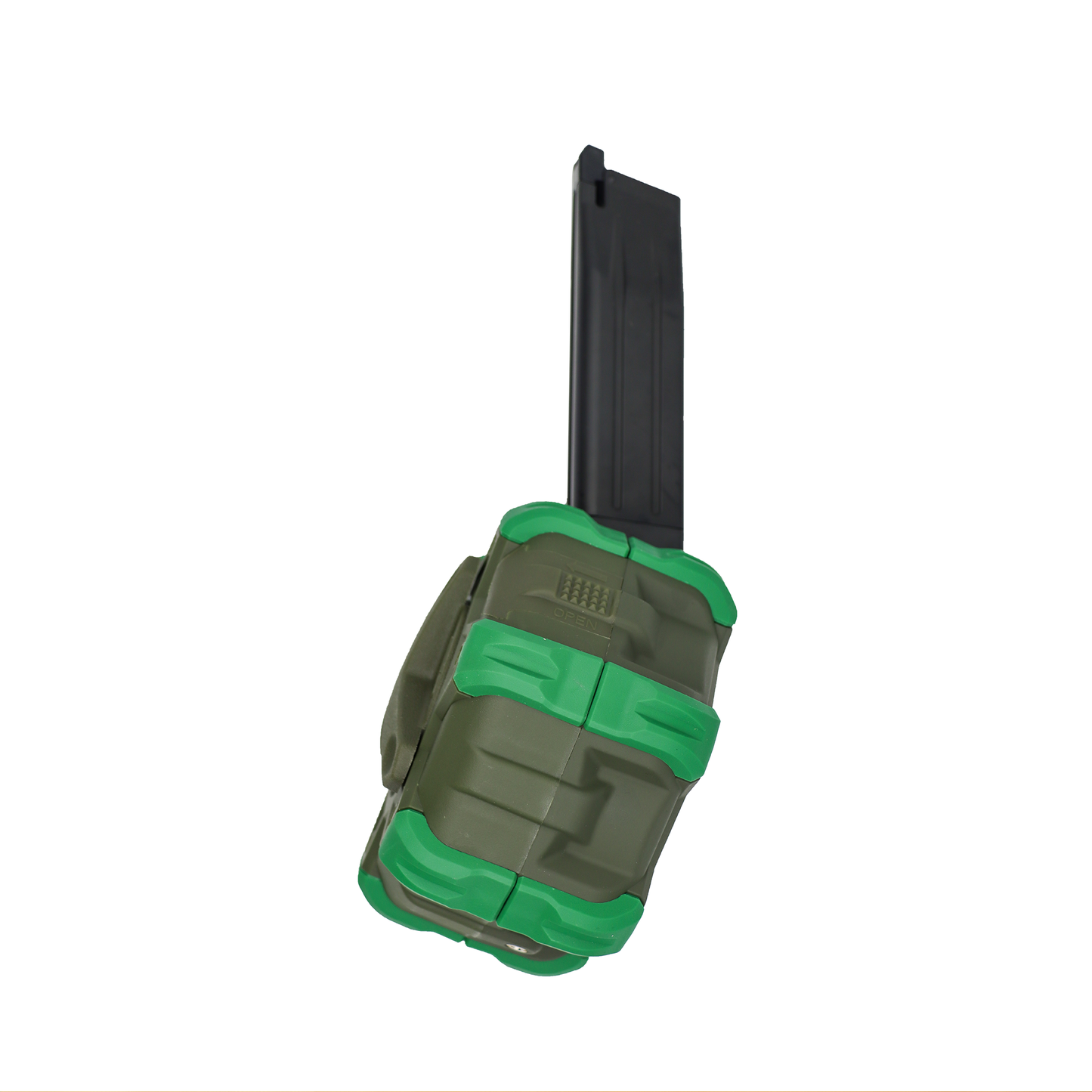 （DR-51-OD）WE 5.1 Drum Magazine OD – Hi-Capa High Capacity Gas Airsoft Drum Mag (DR-51-OD)(WE G17 DRUM MAG OD)