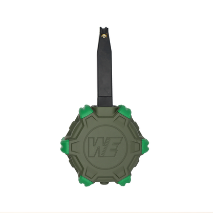（DR-51-OD）WE 5.1 Drum Magazine OD – Hi-Capa High Capacity Gas Airsoft Drum Mag (DR-51-OD)(WE G17 DRUM MAG OD)