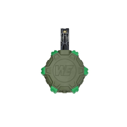 WE APACHE GBB DRUM MAG OD WE Apache Drum Magazine OD – High Capacity MP5 GBB Airsoft Drum Mag|DR-APACHE-OD
