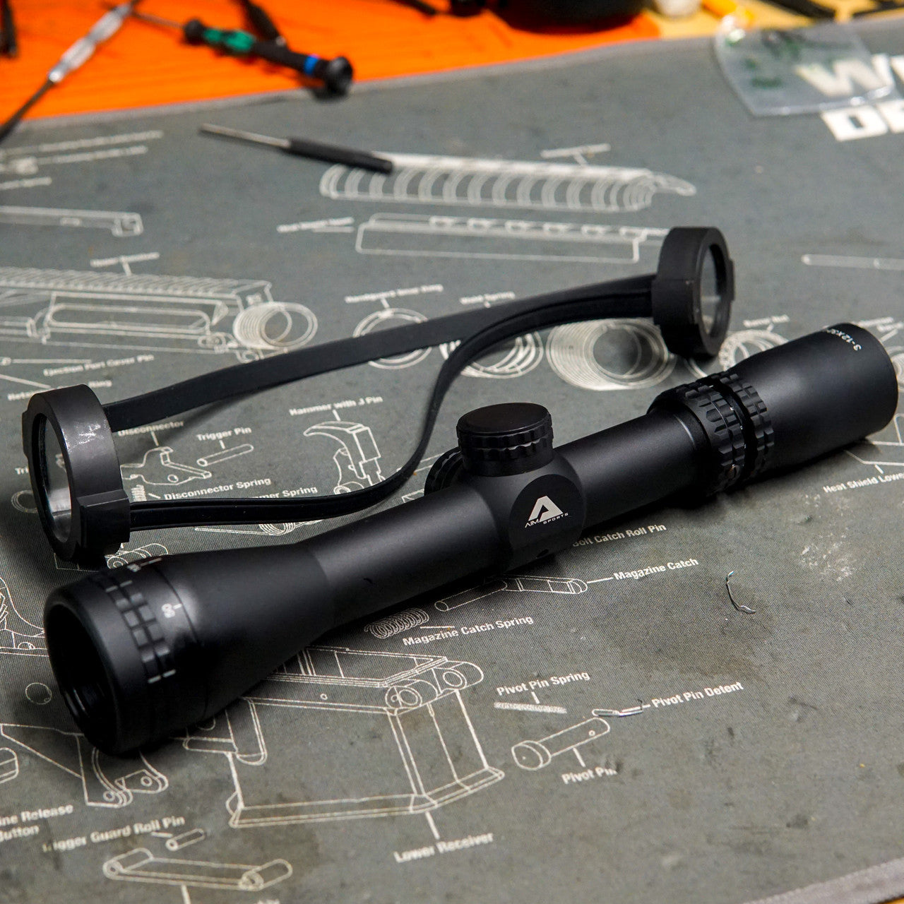 3-12X32 1 IN. SCOUT SCOPE WITH AO & MIL-DOT RETICLE