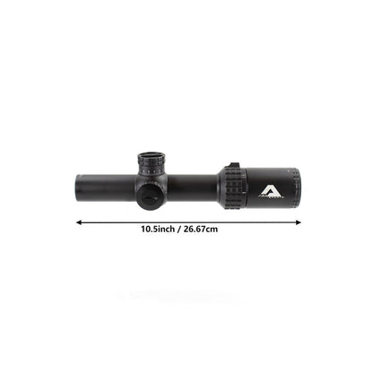ALPHA 6 1-6X24 30MM RIFLESCOPE WITH CQ1 MOA RETICLE