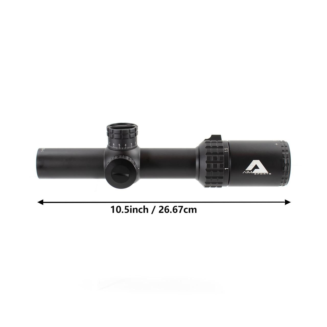 ALPHA 6 1-6X24 30MM RIFLESCOPE WITH CQ1 MOA RETICLE