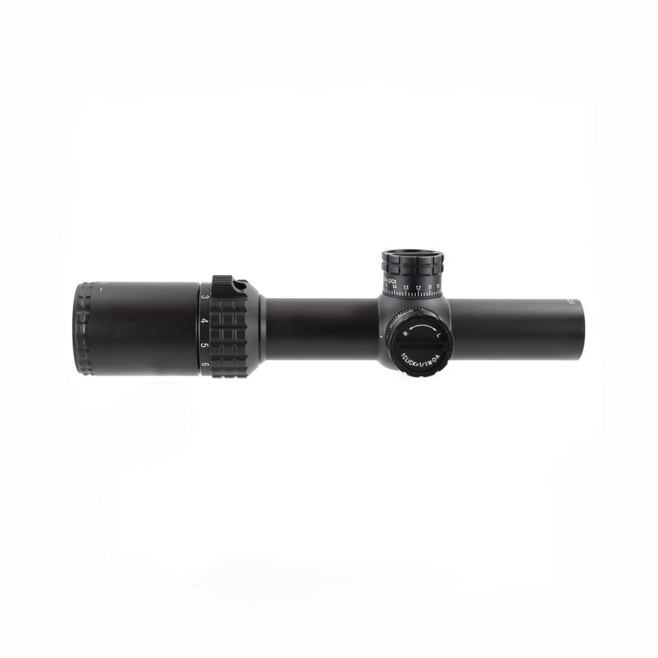 ALPHA 6 1-6X24 30MM RIFLESCOPE WITH CQ1 MOA RETICLE