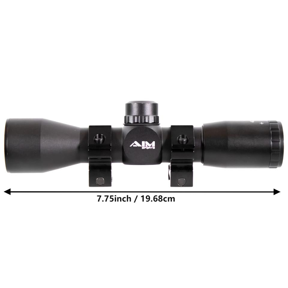 4X32 COMPACT MIL-DOT SCOPE W/RINGS