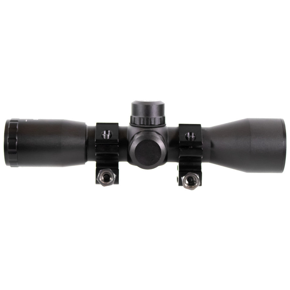 4X32 COMPACT MIL-DOT SCOPE W/RINGS