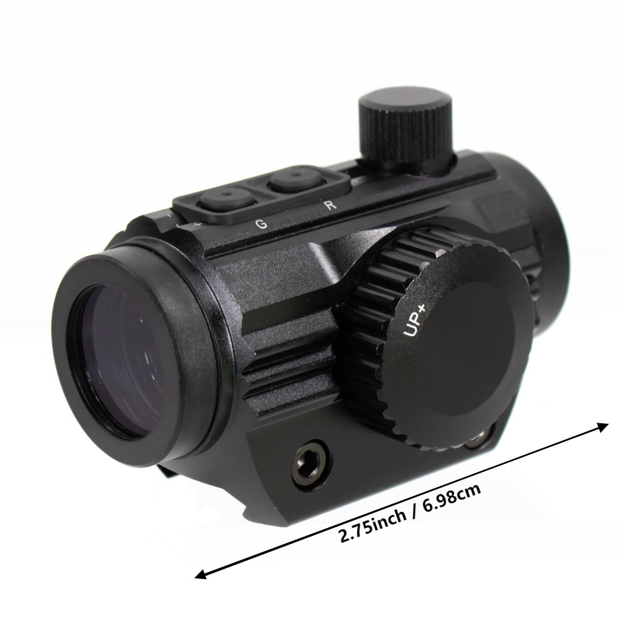 1X20MM DUAL ILLUMINATED PUSH BUTTON 5 MOA MICRO DOT