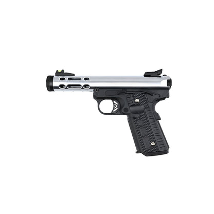 WE Galaxy 1911 Type A GBB Pistol – Silver Slide / Black Frame
