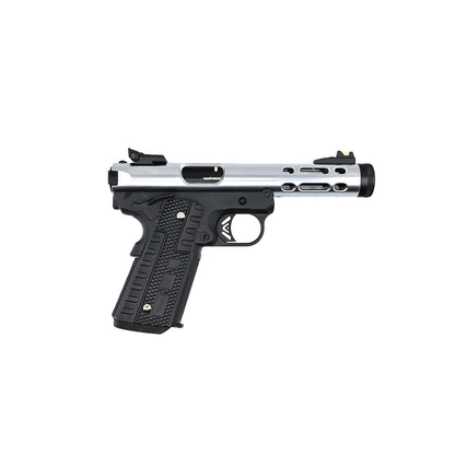 WE Galaxy 1911 Type A GBB Pistol – Silver Slide / Black Frame