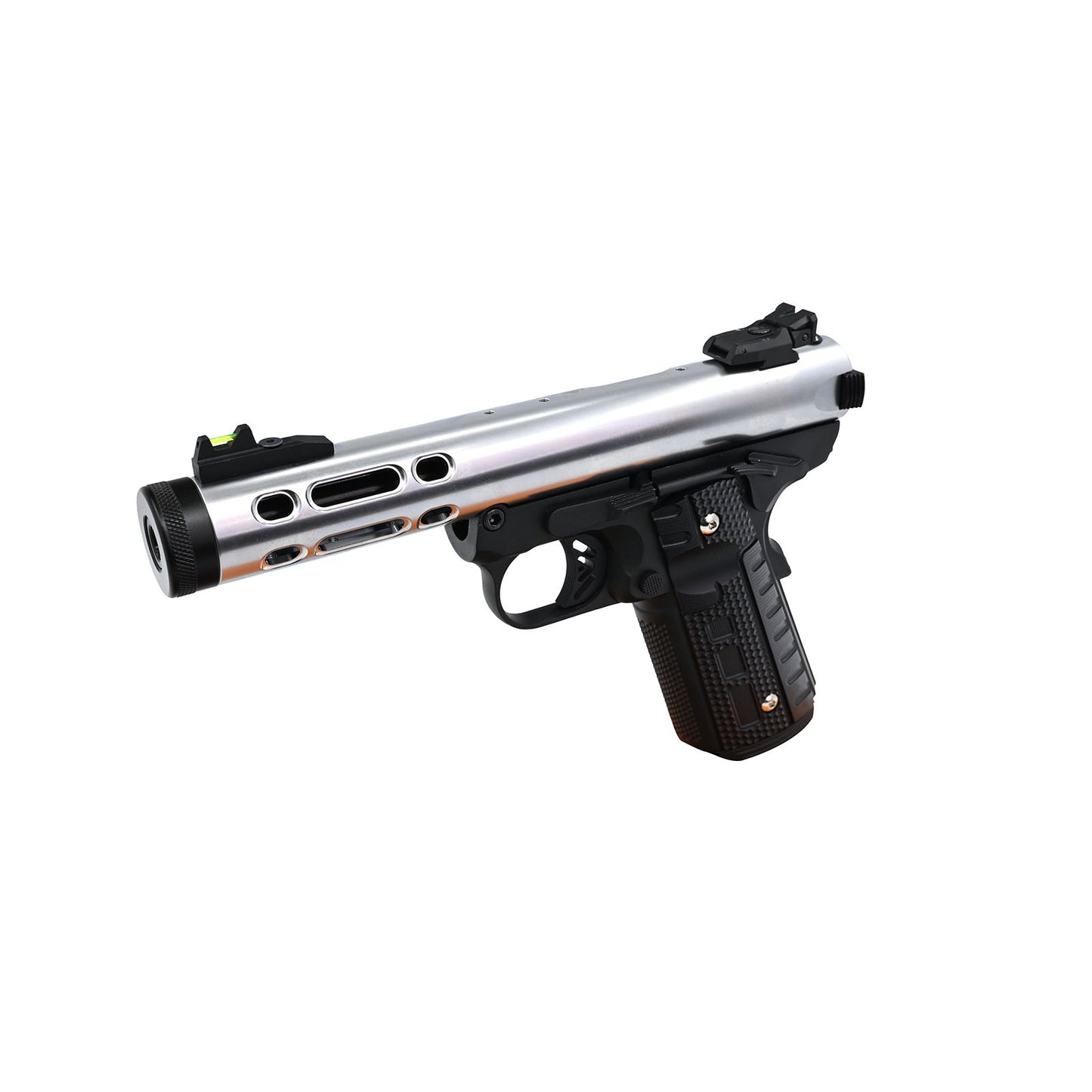 WE Galaxy 1911 Type A GBB Pistol – Silver Slide / Black Frame