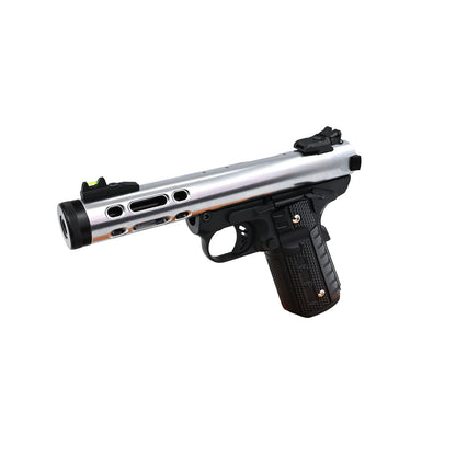 WE Galaxy 1911 Type A GBB Pistol – Silver Slide / Black Frame