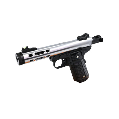 WE Galaxy 1911 Type A GBB Pistol – Silver Slide / Black Frame