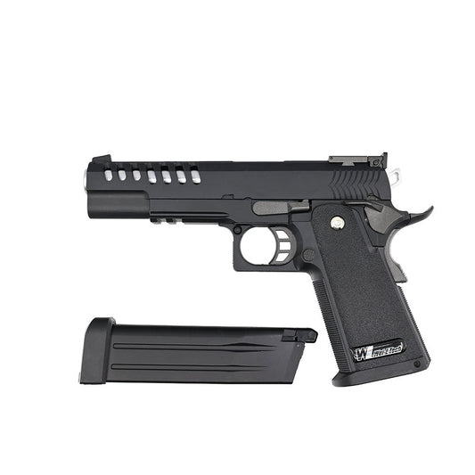 WE 5.1 Hi-Capa GBB Pistol + Spare Magazine Bundle – Performance Speed Set (Black)