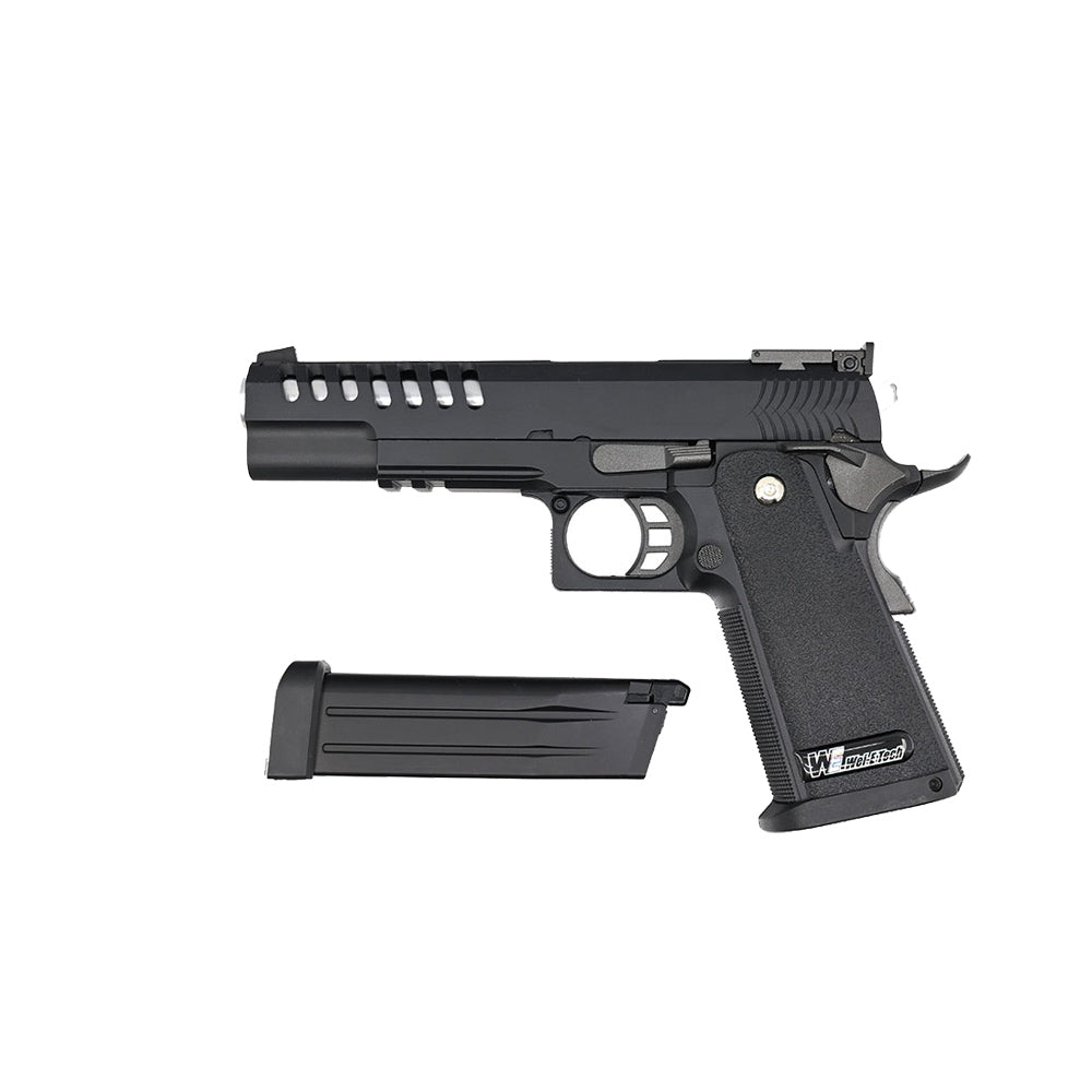 WE 5.1 Hi-Capa GBB Pistol + Spare Magazine Bundle – Performance Speed Set (Black)