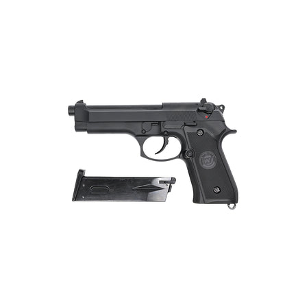 WE M9 Full Metal GBB Pistol + Spare Magazine Bundle – Tactical Reload Combo (Black)