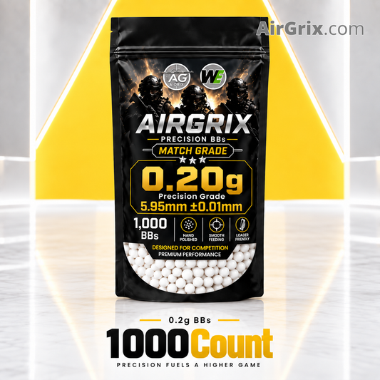 Premium 0.2g Airsoft BBs (1-Bag, 1,000 Count) | 5.95mm Ammo