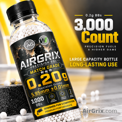 Premium 0.2g Airsoft BBs (2-Bottle, 6,000 Count Total) | 5.95mm Ammo