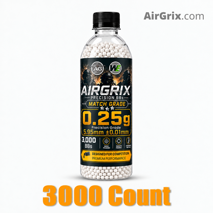 Premium 0.25g Airsoft BBs (6-Bottle, 18,000 Count Total) | 5.95mm Ammo