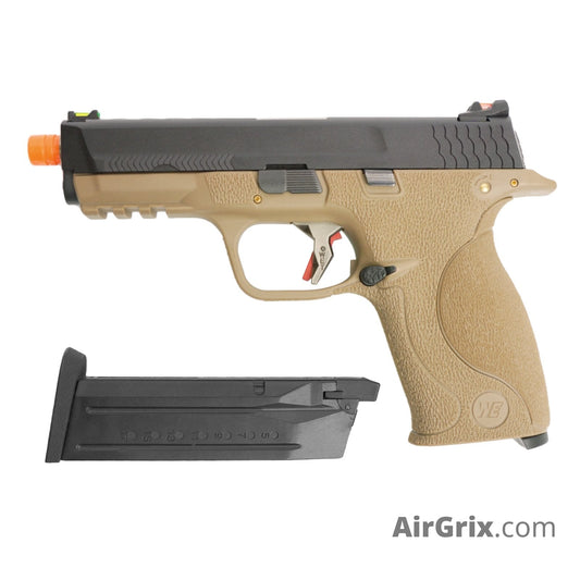 WE Big Bird T4A Gas Blowback Pistol (BK/SV/TAN)