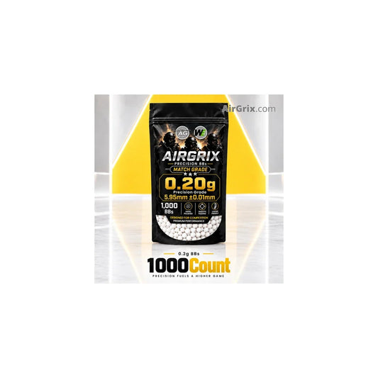 Premium 0.2g Airsoft BBs (1-Bag, 1,000 Count) | 5.95mm Ammo