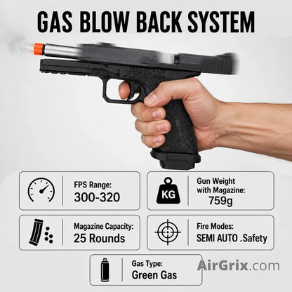 RWA GBB EXA Pistol | Gas Blowback Airsoft Sidearm
