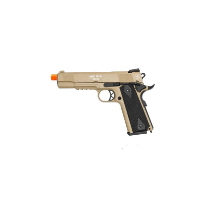 WE MEU Tan Gas Blowback Pistol with Markings