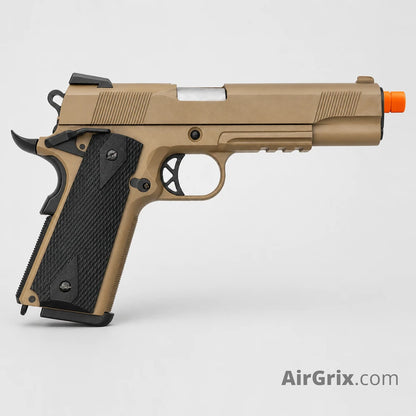 WE MEU Tan Gas Blowback Pistol with Markings